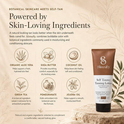 🔥Slimxify® Self Tanner Body Lotion 🌞 Best Gradual Natural Bronzed Sunless Hydrating Streak Free Tanning Glow