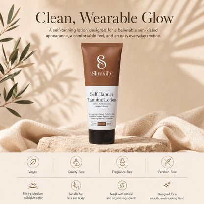 🔥Slimxify® Self Tanner Body Lotion 🌞 Best Gradual Natural Bronzed Sunless Hydrating Streak Free Tanning Glow