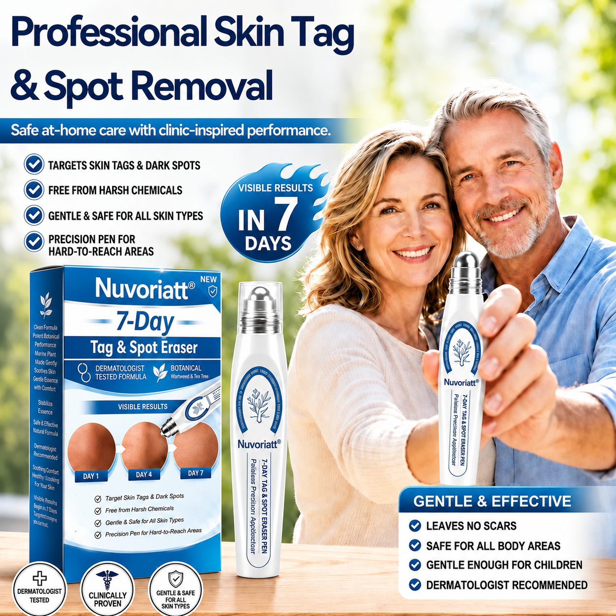 Nuvoriatt® 7-Day Tag & Spot Eraser (Zero Pain, Zero Scars Rollerball)