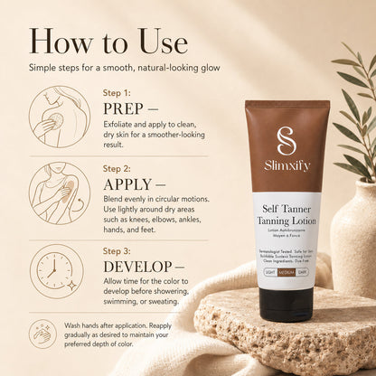 🔥Slimxify® Self Tanner Body Lotion 🌞 Best Gradual Natural Bronzed Sunless Hydrating Streak Free Tanning Glow