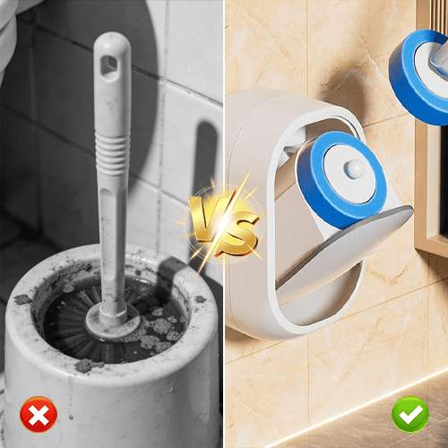 Disposable toilet cleaning system with hygienic replaceable heads