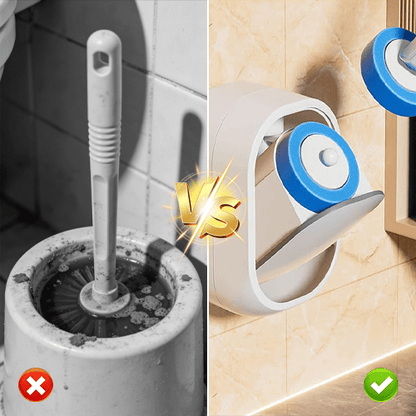 Disposable toilet cleaning system with hygienic replaceable heads